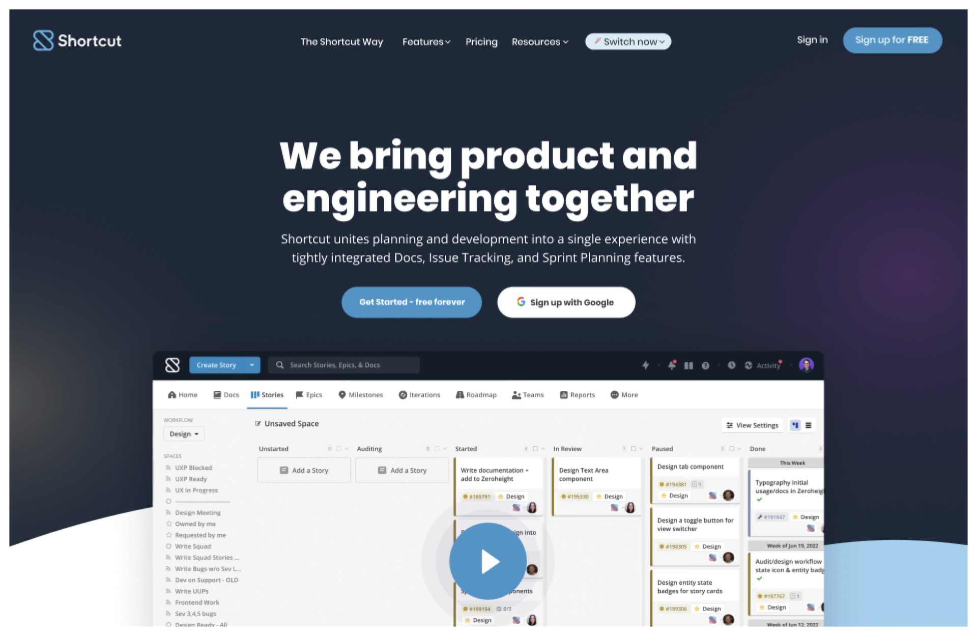 Shortcut homepage after redesign with a clearer product story and stronger brand